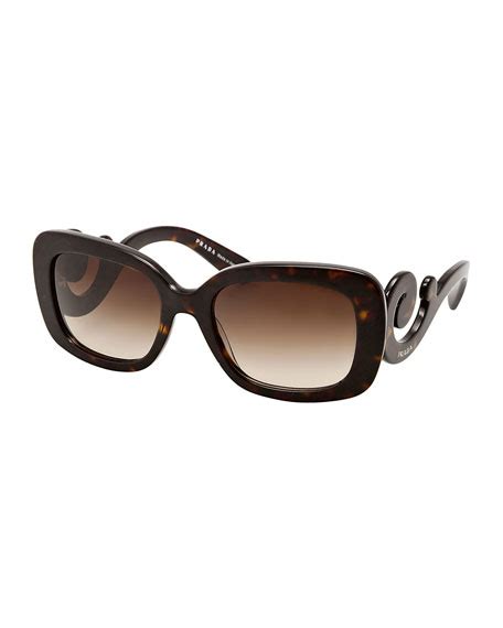 prada curved temple sunglasses|unisex Prada sunglasses.